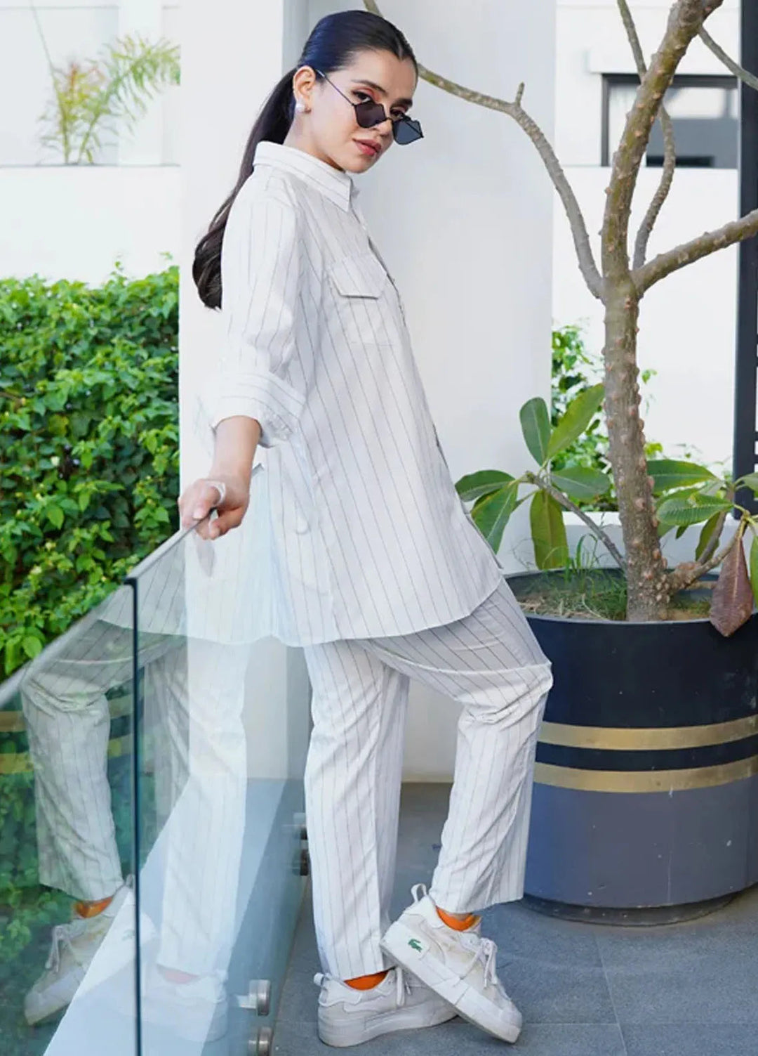 Luxury Revival By Dhaga Pret Printed Dhaga 2 Piece Suit Basic Stripe