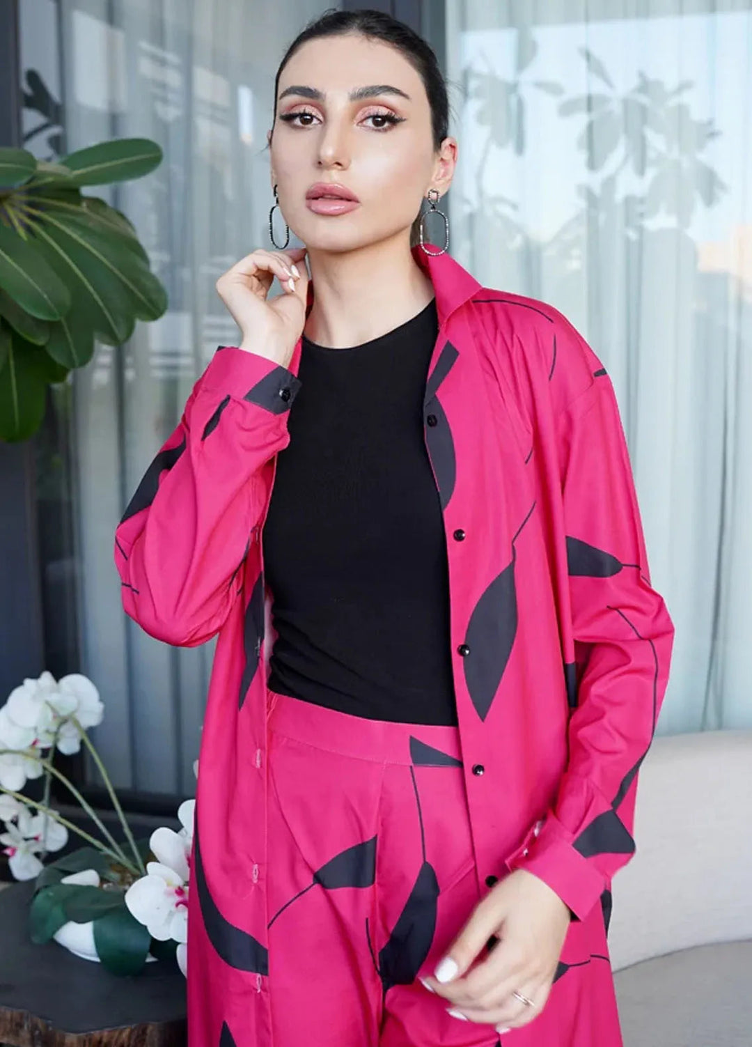 Luxury Revival By Dhaga Pret Printed Dhaga 2 Piece Suit Carmine