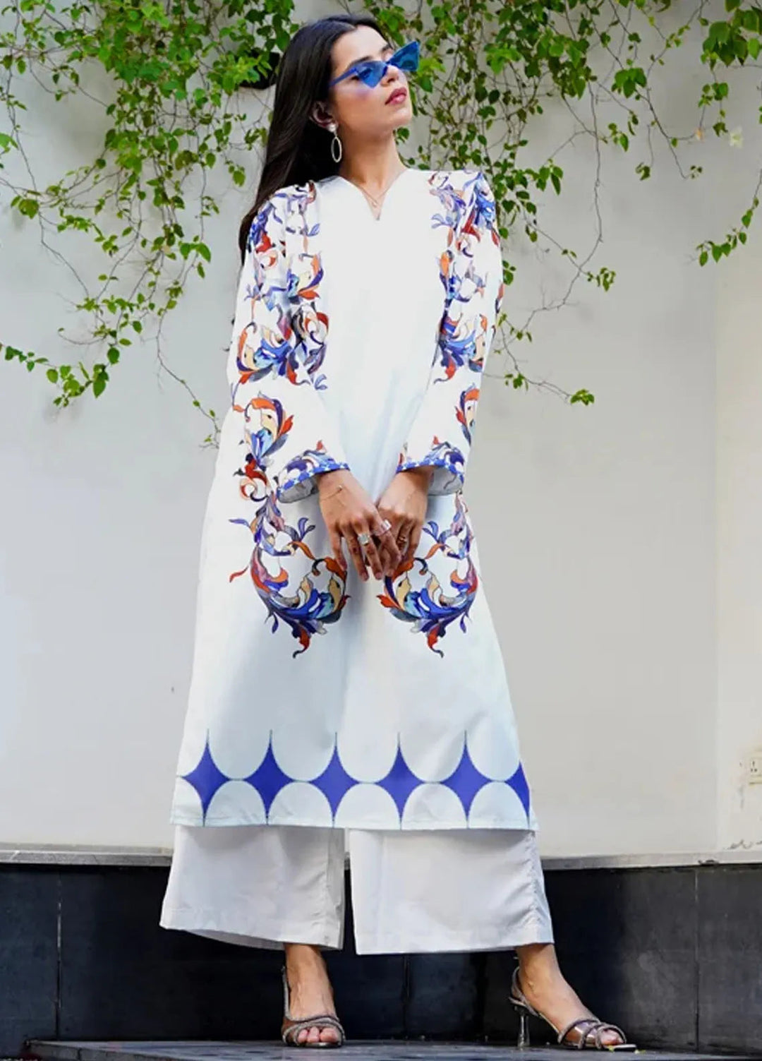 Luxury Revival By Dhaga Pret Printed Dhaga 2 Piece Suit Meadow