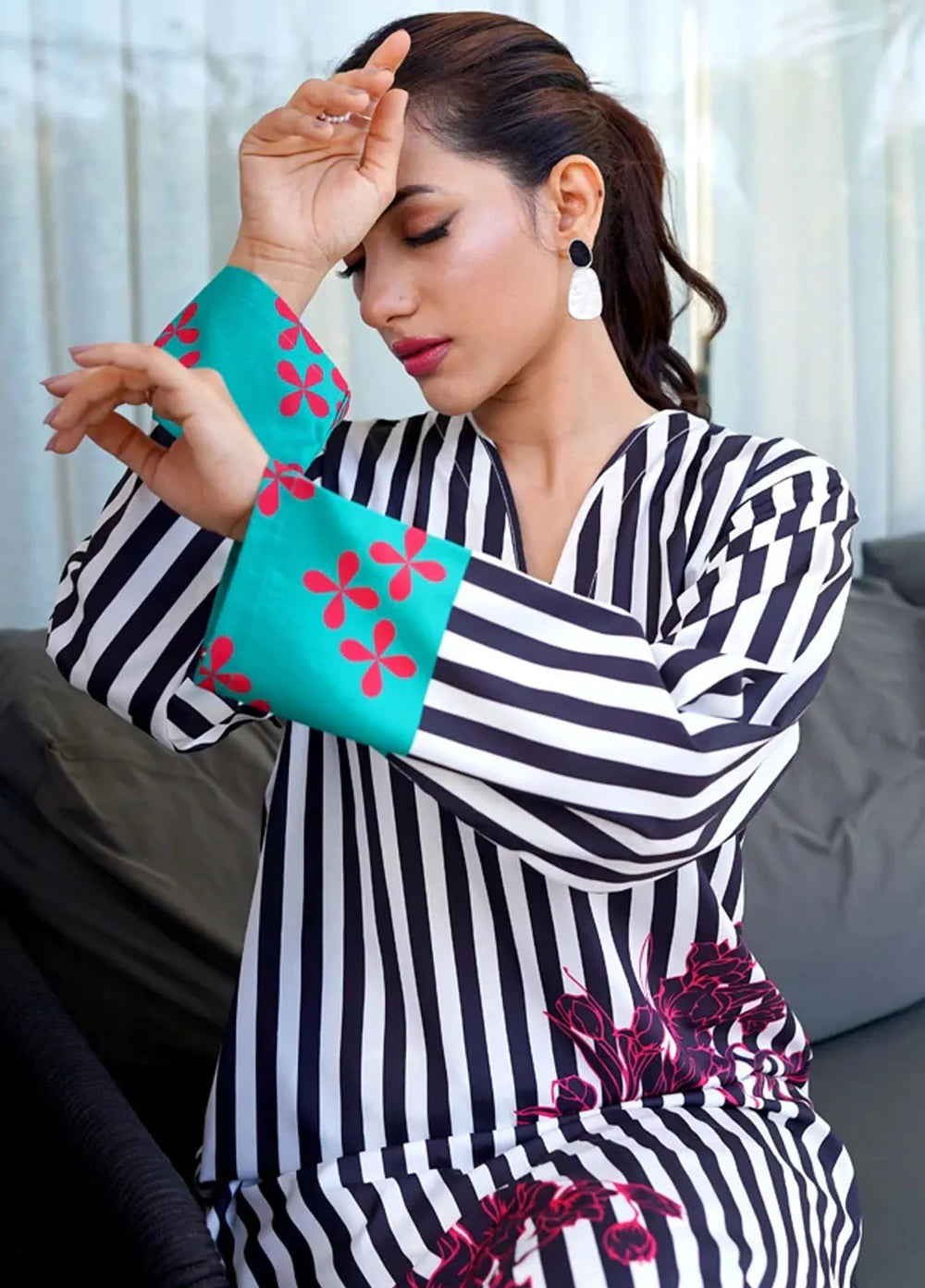 Luxury Revival By Dhaga Pret Printed Dhaga 2 Piece Suit Multihued
