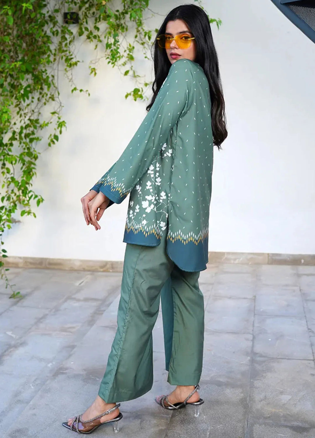 Luxury Revival By Dhaga Pret Printed Dhaga 2 Piece Suit Wisteria