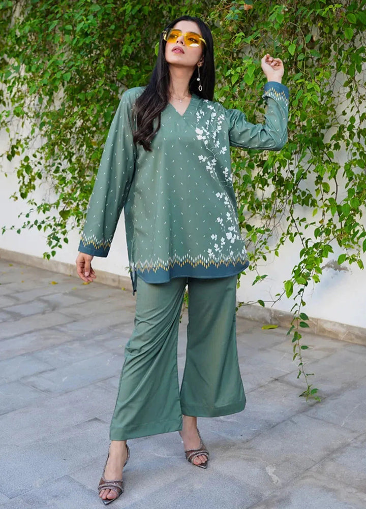 Luxury Revival By Dhaga Pret Printed Dhaga 2 Piece Suit Wisteria