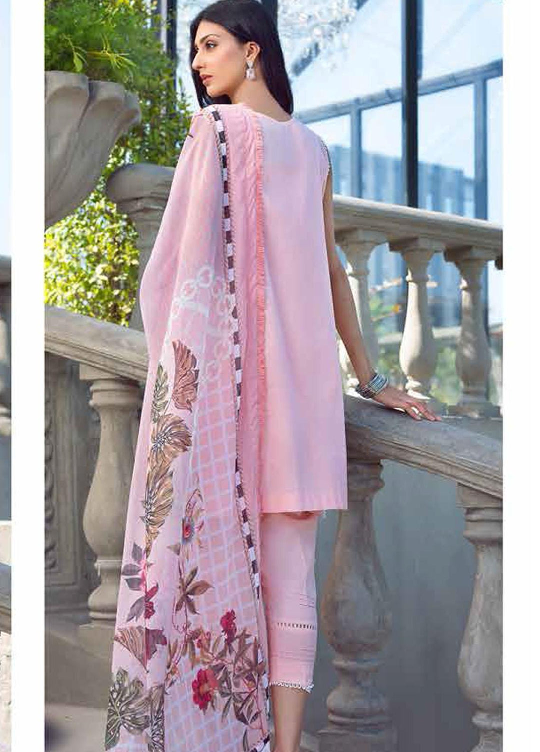 LYLA Embroidered Lawn Suits Unstitched 3 Piece LA21L D-06 - Luxury Collection
