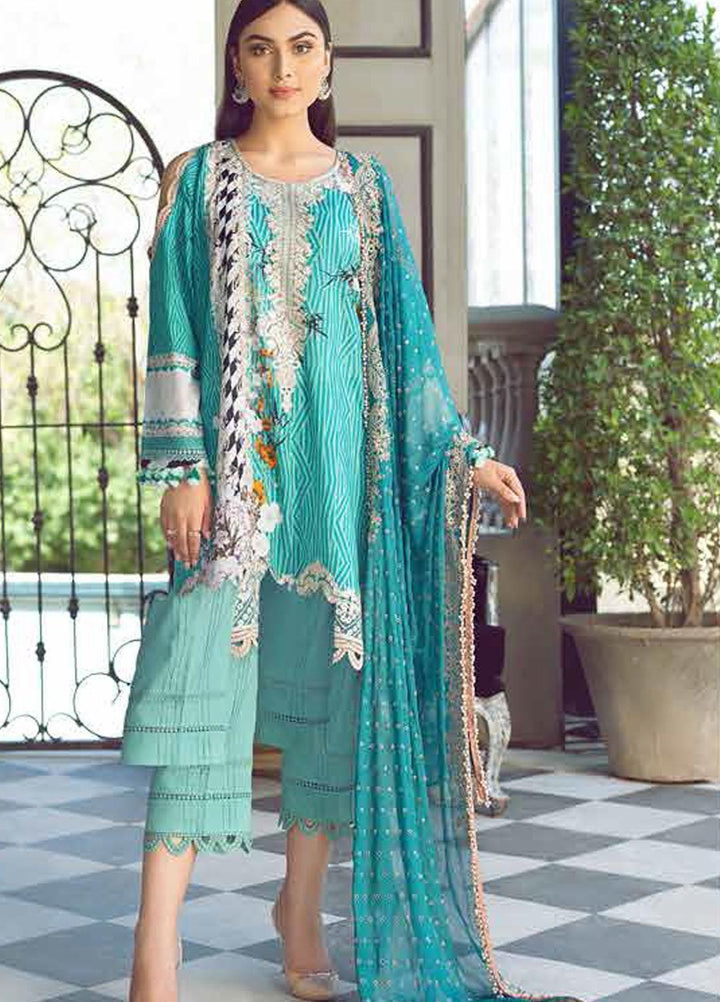 LYLA Embroidered Lawn Suits Unstitched 3 Piece LA21L D-07 - Luxury Collection