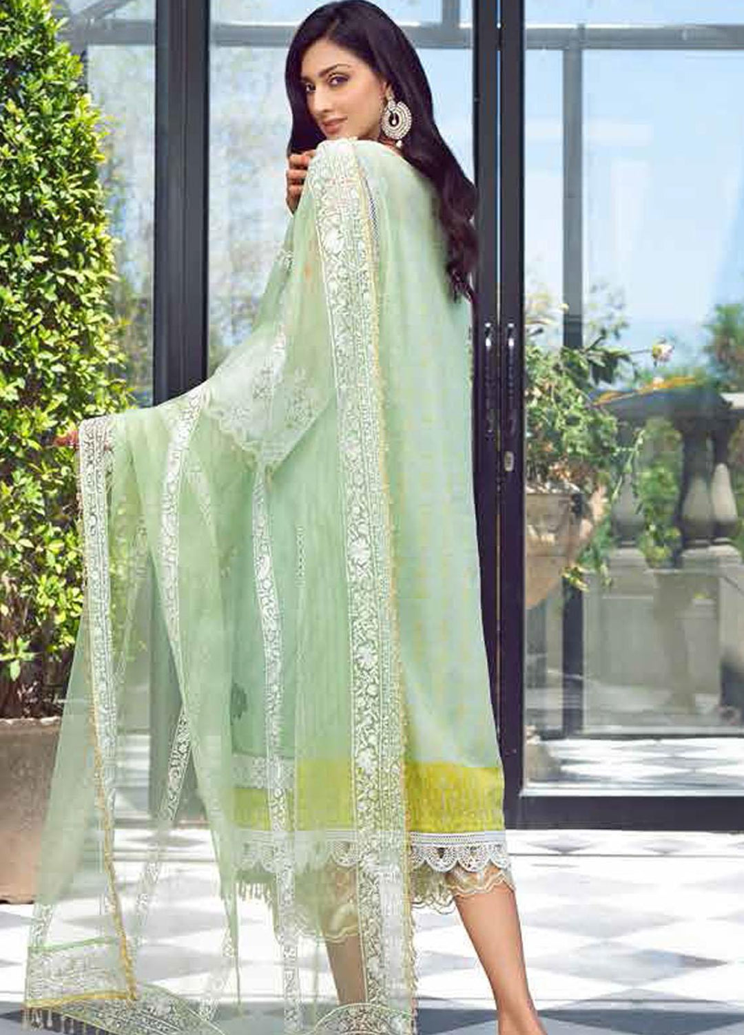 LYLA Embroidered Lawn Suits Unstitched 3 Piece LA21L D-10 - Luxury Collection