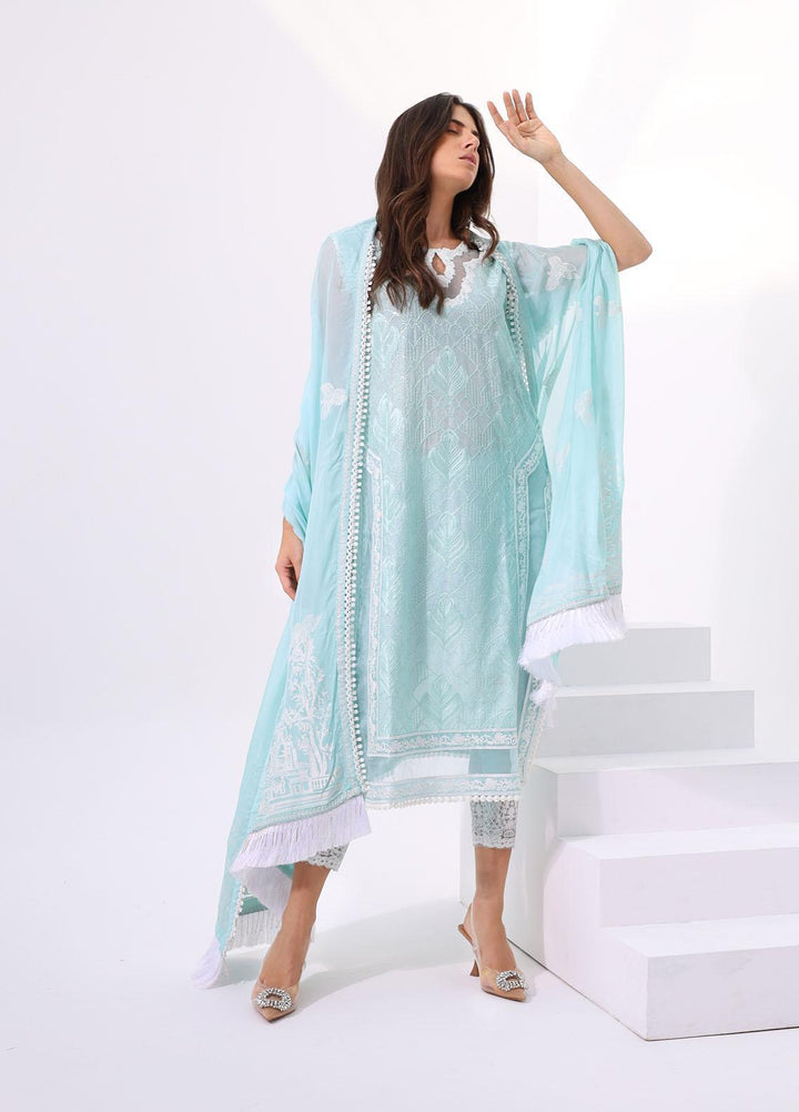 LYLA Embroidered Cotton Net Suits Unstitched 3 Piece LY22L-2 D-02 - Luxury Collection