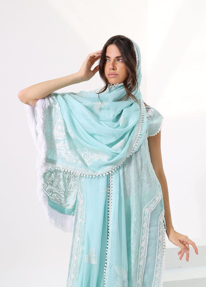 LYLA Embroidered Cotton Net Suits Unstitched 3 Piece LY22L-2 D-02 - Luxury Collection