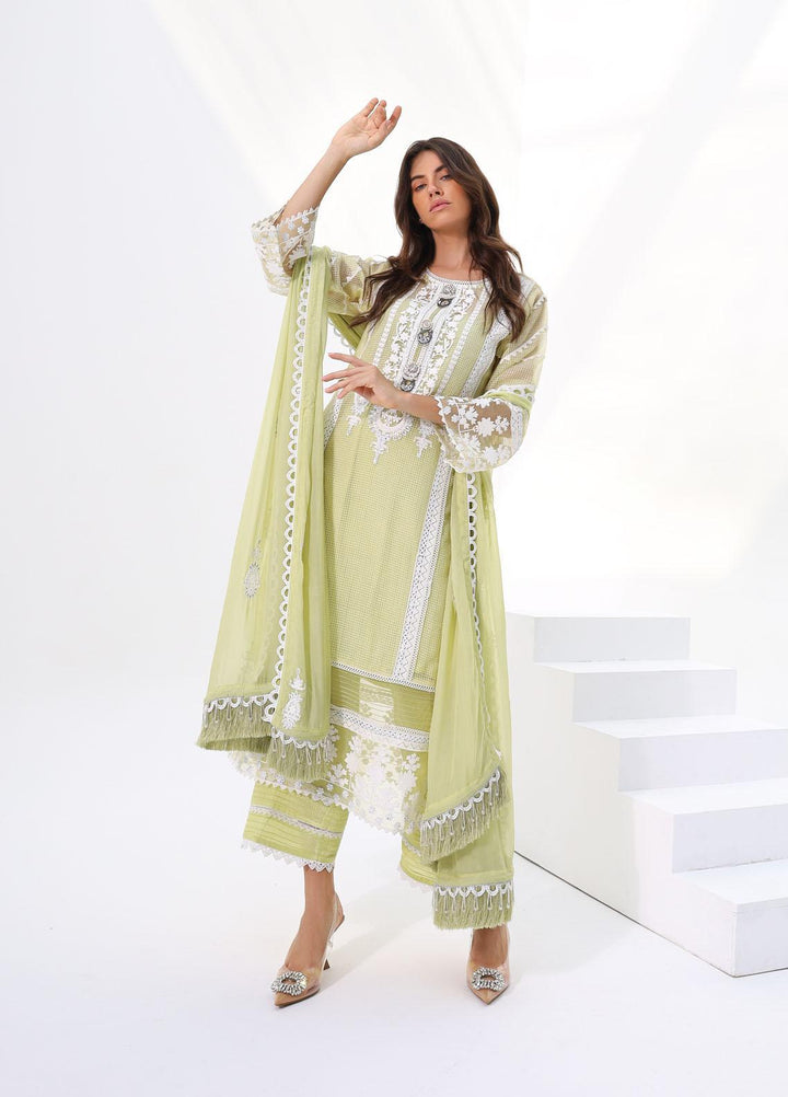 LYLA Embroidered Organza Suits Unstitched 3 Piece LY22L-2 D-05 - Luxury Collection