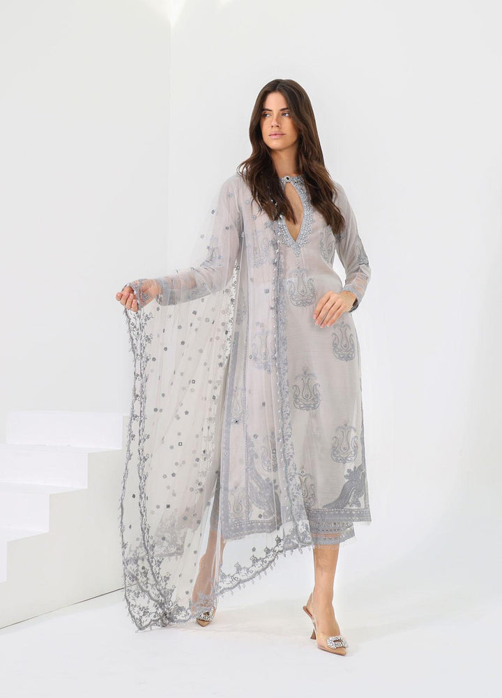 LYLA Embroidered Cotton Net Suits Unstitched 3 Piece LY22L-2 D-06 - Luxury Collection