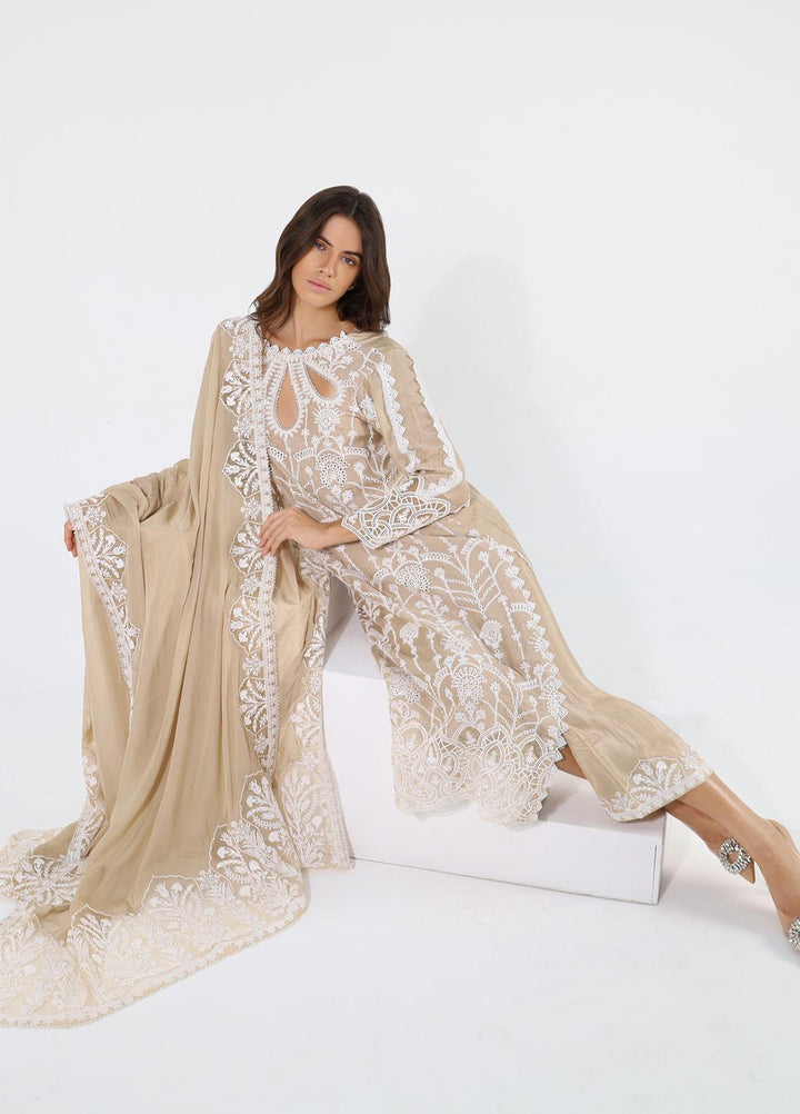 LYLA Embroidered Cotton Net Suits Unstitched 3 Piece LY22L-2 D-07 - Luxury Collection