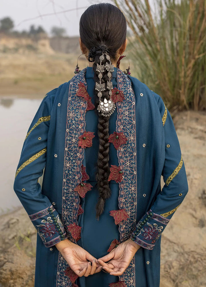 Lyra by Meerak Embroidered Peach Wool Suit Unstitched 3 Piece MRK24LW D-01 Ghazal - Winter Collection