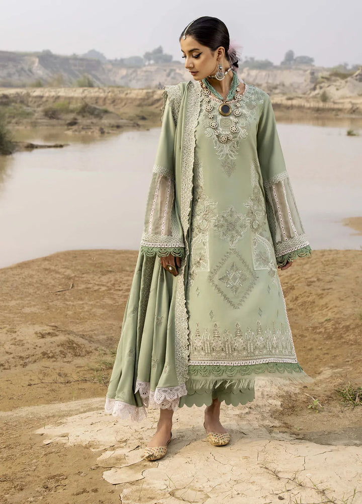 Lyra by Meerak Embroidered Peach Wool Suit Unstitched 3 Piece MRK24LW D-04 Meena - Winter Collection