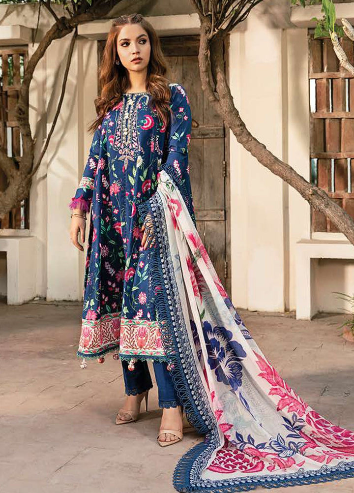 M Basic by Maria B Embroidered Lawn Suits Unstitched 3 Piece MB25EE D-01 B - Summer Collection