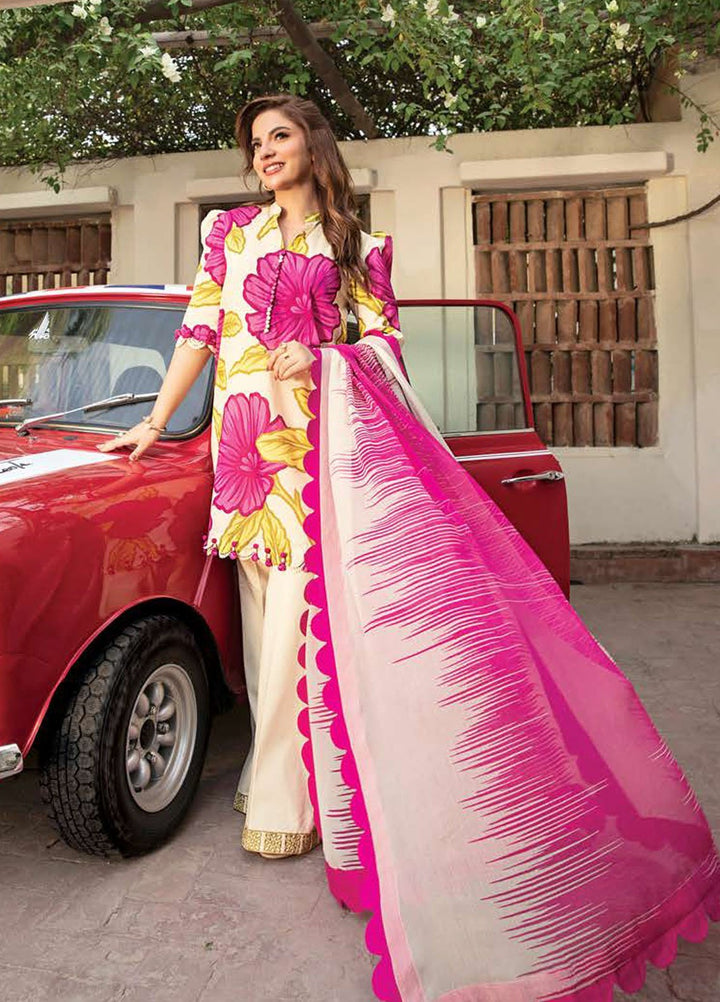 M Basic by Maria B Embroidered Lawn Suits Unstitched 3 Piece MB25EE D-02 B - Summer Collection