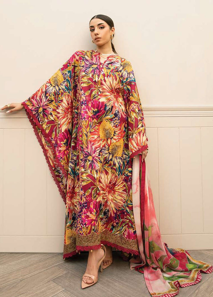 M Basic by Maria B Embroidered Lawn Suits Unstitched 3 Piece MB25EE D-03 B - Summer Collection