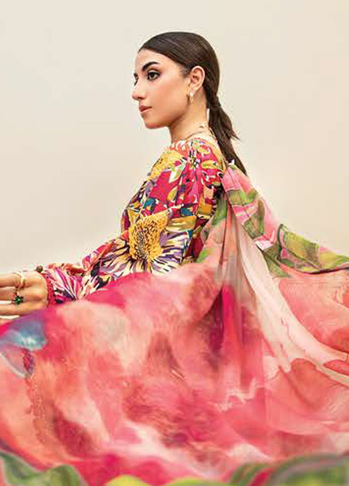 M Basic by Maria B Embroidered Lawn Suits Unstitched 3 Piece MB25EE D-03 B - Summer Collection