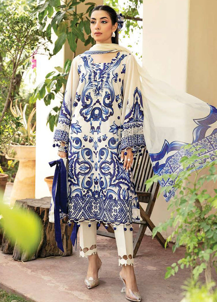 M Basic by Maria B Embroidered Lawn Suits Unstitched 3 Piece MB25EE D-04 A - Summer Collection