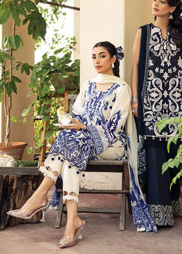 M Basic by Maria B Embroidered Lawn Suits Unstitched 3 Piece MB25EE D-04 A - Summer Collection