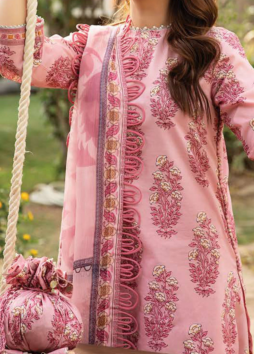 M Basic by Maria B Embroidered Lawn Suits Unstitched 3 Piece MB25EE D-08 A - Summer Collection