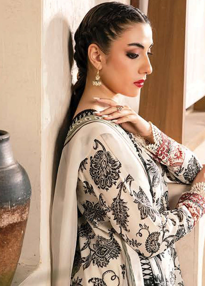 M Basic by Maria B Embroidered Lawn Suits Unstitched 3 Piece MB25EE D-09 A - Summer Collection