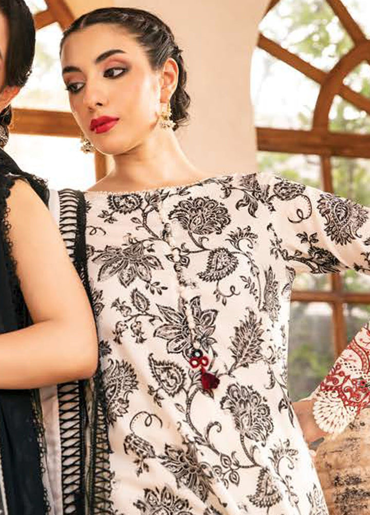 M Basic by Maria B Embroidered Lawn Suits Unstitched 3 Piece MB25EE D-09 A - Summer Collection