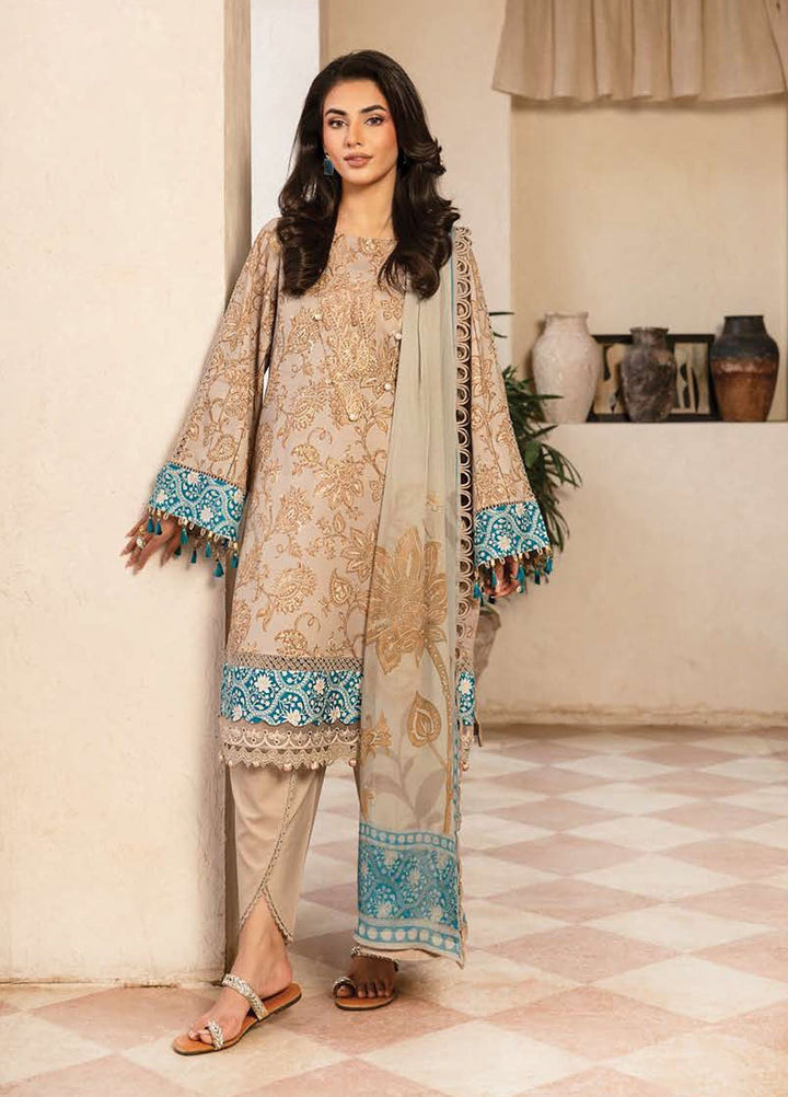 M Basic by Maria B Embroidered Lawn Suits Unstitched 3 Piece MB25EE D-09 B - Summer Collection