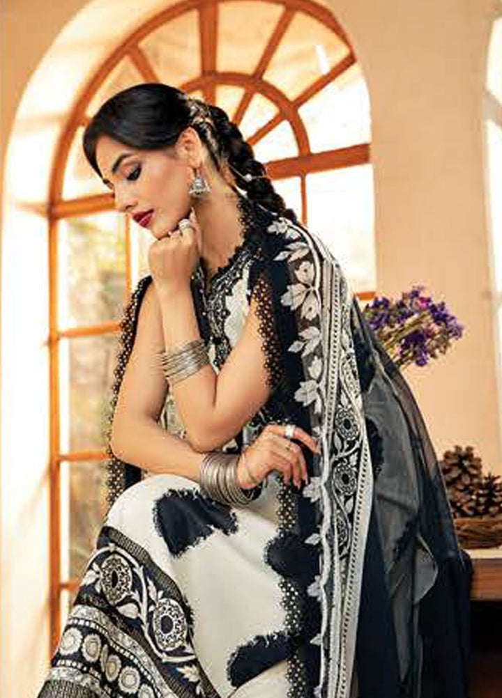 M Basic by Maria B Embroidered Lawn Suits Unstitched 3 Piece MB25EE D-11 B - Summer Collection