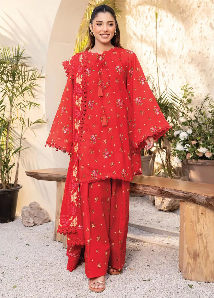 M basic Elaheh by Maria B Printed Lawn Suit Unstitched 3 Piece MB25EM D-01 - Summer Collection