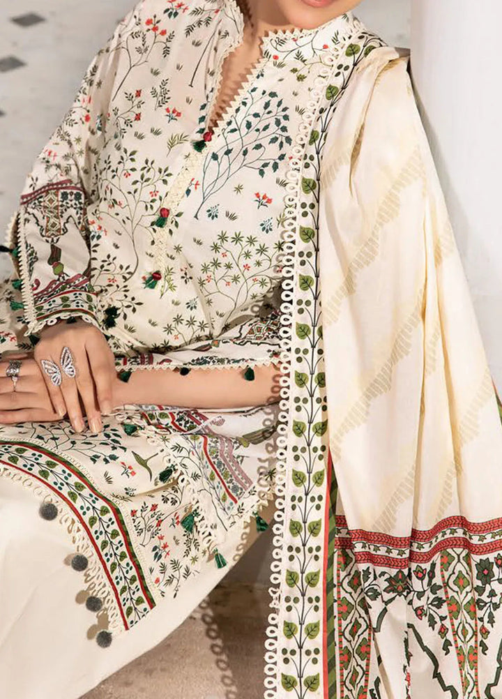 M basic Elaheh by Maria B Printed Lawn Suit Unstitched 3 Piece MB25EM D-02 - Summer Collection