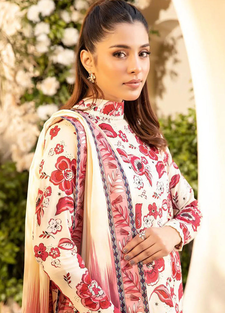 M basic Elaheh by Maria B Printed Lawn Suit Unstitched 3 Piece MB25EM D-03 - Summer Collection