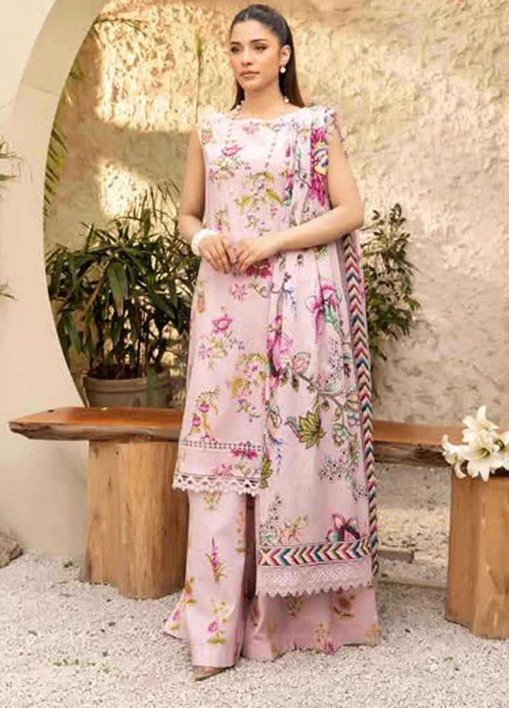 M basic Elaheh by Maria B Printed Lawn Suit Unstitched 3 Piece MB25EM D-04 - Summer Collection