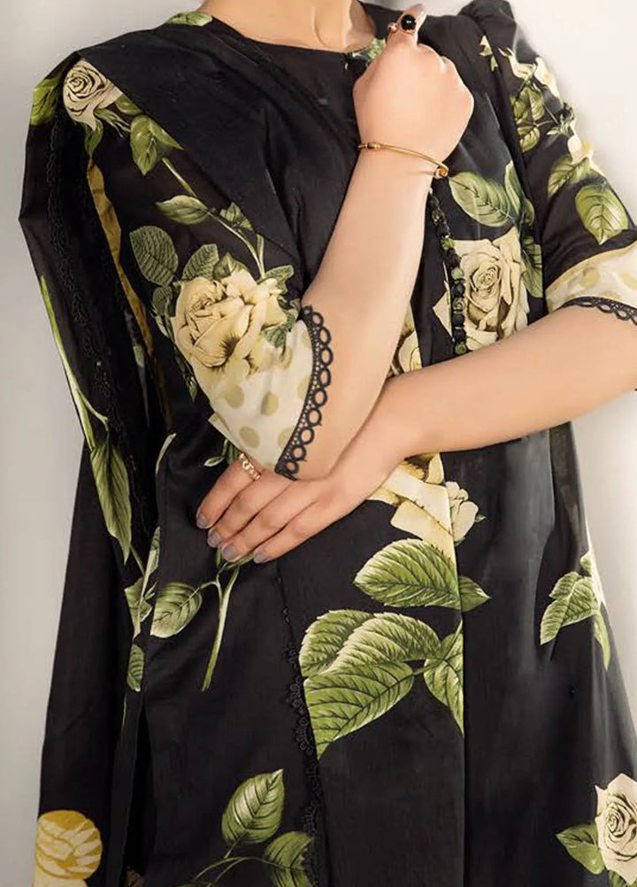 M basic Elaheh by Maria B Printed Lawn Suit Unstitched 3 Piece MB25EM D-07 - Summer Collection