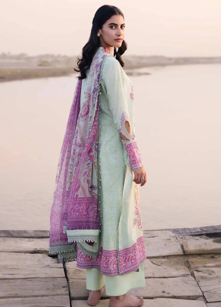 M Basics By Maria B Embroidered Lawn Suit Unstitched 3 Piece MB24M2 10A - Summer Collection