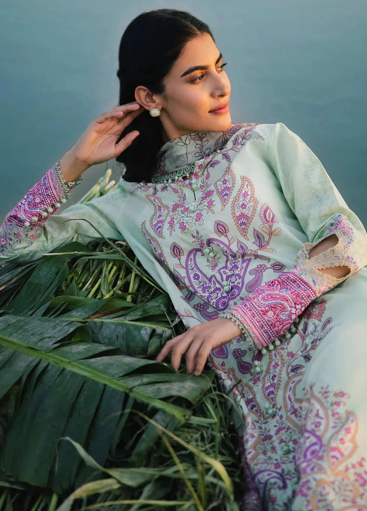 M Basics By Maria B Embroidered Lawn Suit Unstitched 3 Piece MB24M2 10A - Summer Collection