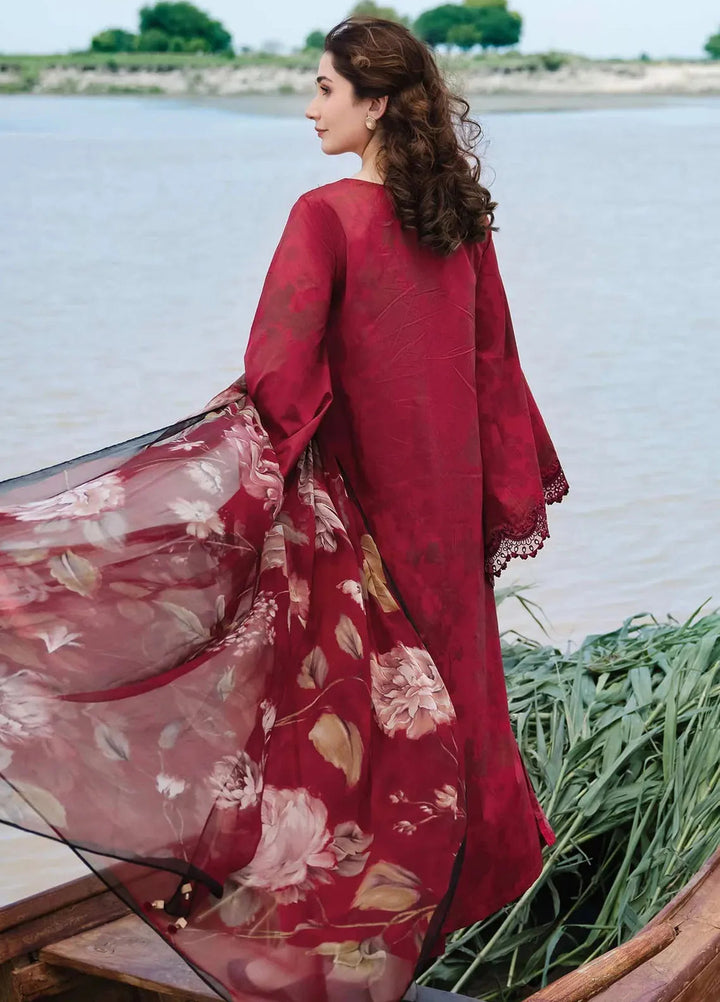 M Basics By Maria B Embroidered Lawn Suit Unstitched 3 Piece MB24M2 11A - Summer Collection