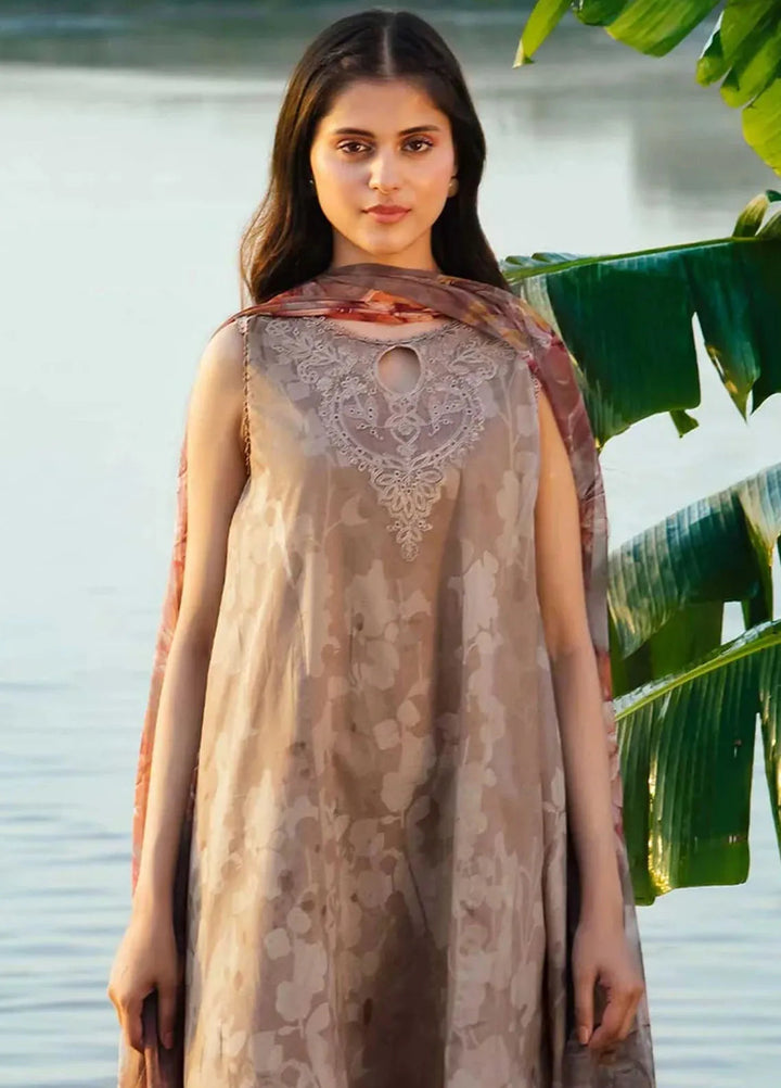 M Basics By Maria B Embroidered Lawn Suit Unstitched 3 Piece MB24M2 11B - Summer Collection