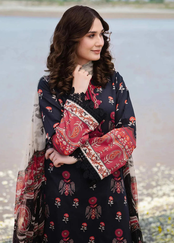 M Basics By Maria B Embroidered Lawn Suit Unstitched 3 Piece MB24M2 12A - Summer Collection