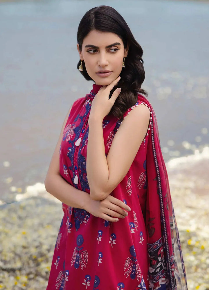 M Basics By Maria B Embroidered Lawn Suit Unstitched 3 Piece MB24M2 12B - Summer Collection