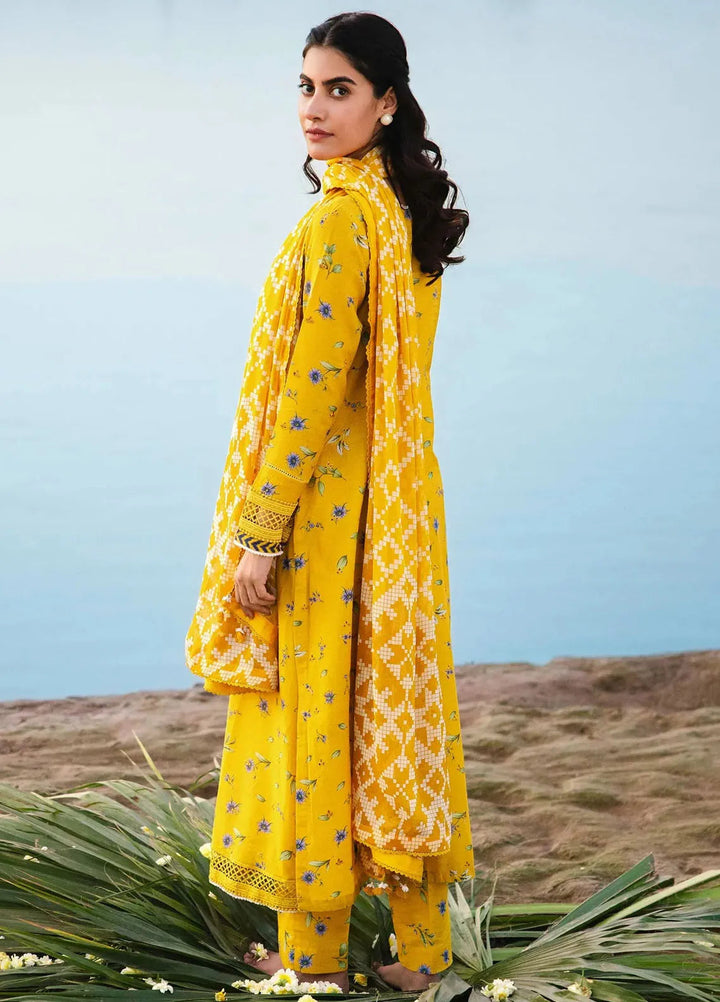 M Basics By Maria B Embroidered Lawn Suit Unstitched 3 Piece MB24M2 1B - Summer Collection