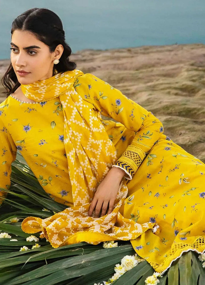 M Basics By Maria B Embroidered Lawn Suit Unstitched 3 Piece MB24M2 1B - Summer Collection