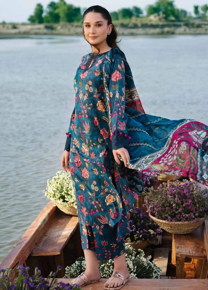 M Basics By Maria B Embroidered Lawn Suit Unstitched 3 Piece MB24M2 2A - Summer Collection