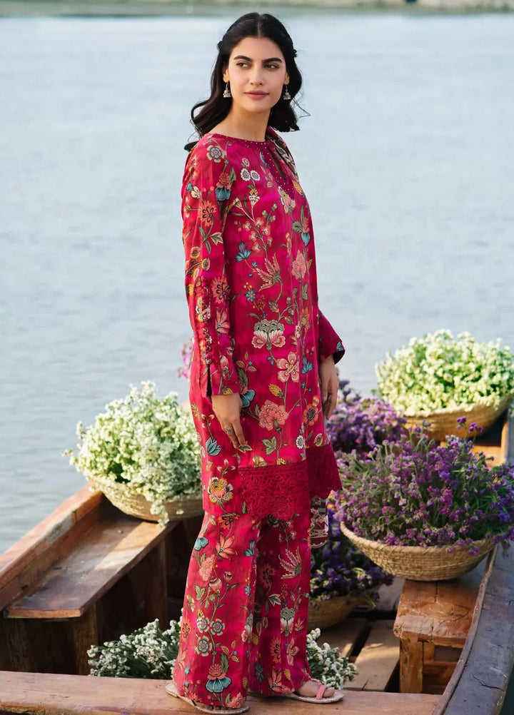 M Basics By Maria B Embroidered Lawn Suit Unstitched 3 Piece MB24M2 2B - Summer Collection