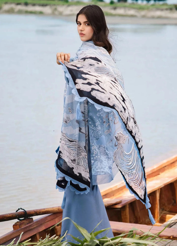 M Basics By Maria B Embroidered Lawn Suit Unstitched 3 Piece MB24M2 3A - Summer Collection