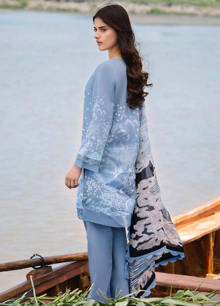 M Basics By Maria B Embroidered Lawn Suit Unstitched 3 Piece MB24M2 3A - Summer Collection