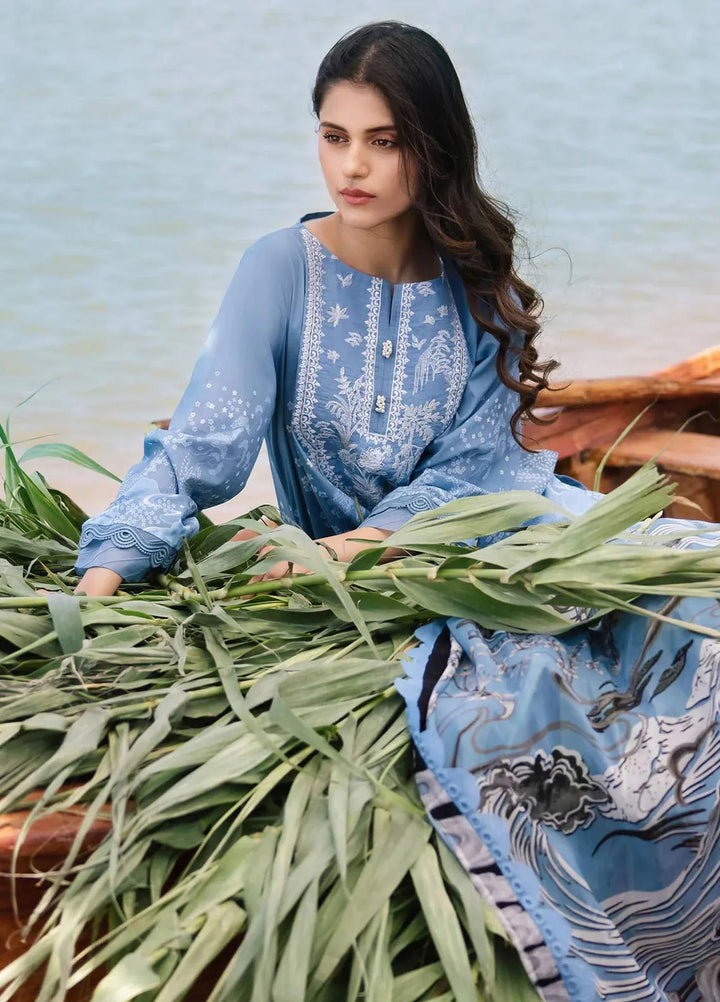 M Basics By Maria B Embroidered Lawn Suit Unstitched 3 Piece MB24M2 3A - Summer Collection