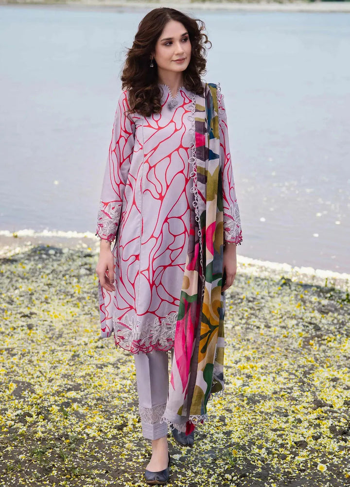 M Basics By Maria B Embroidered Lawn Suit Unstitched 3 Piece MB24M2 4A - Summer Collection