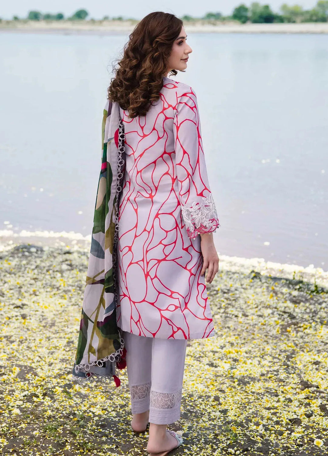 M Basics By Maria B Embroidered Lawn Suit Unstitched 3 Piece MB24M2 4A - Summer Collection