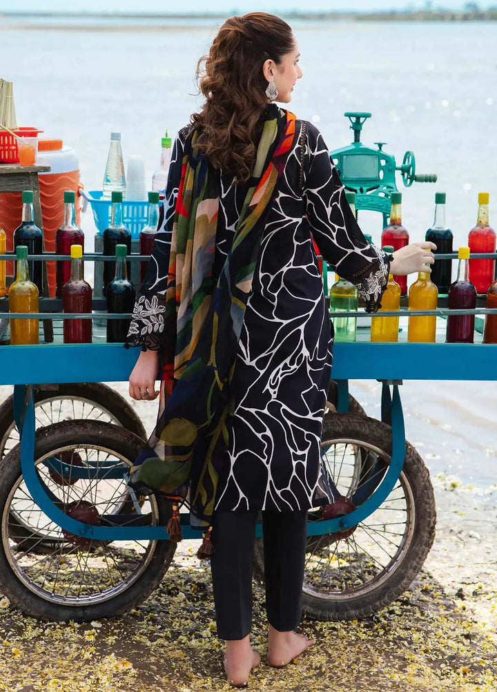 M Basics By Maria B Embroidered Lawn Suit Unstitched 3 Piece MB24M2 4B - Summer Collection