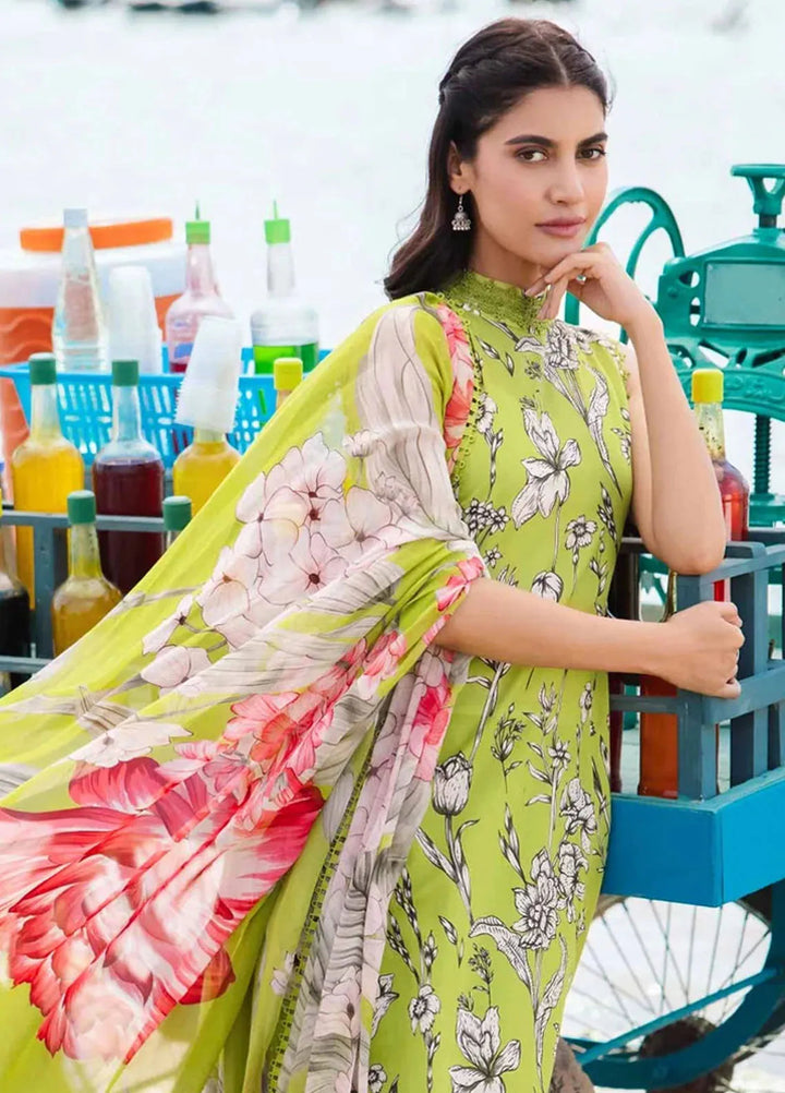 M Basics By Maria B Embroidered Lawn Suit Unstitched 3 Piece MB24M2 5B - Summer Collection