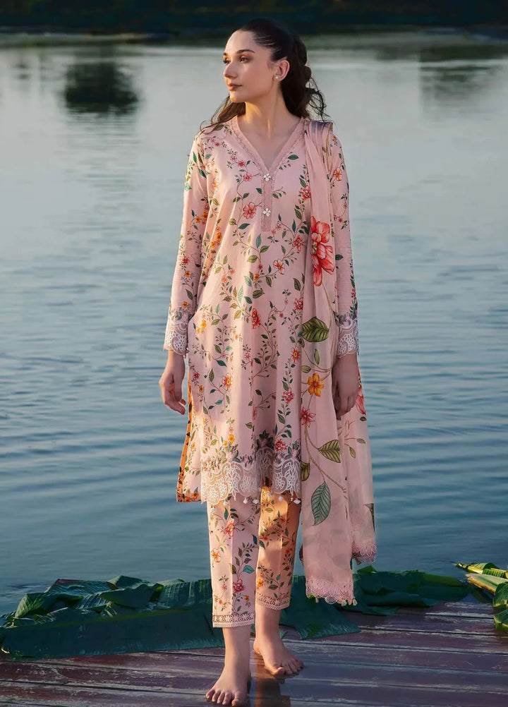 M Basics By Maria B Embroidered Lawn Suit Unstitched 3 Piece MB24M2 6A - Summer Collection